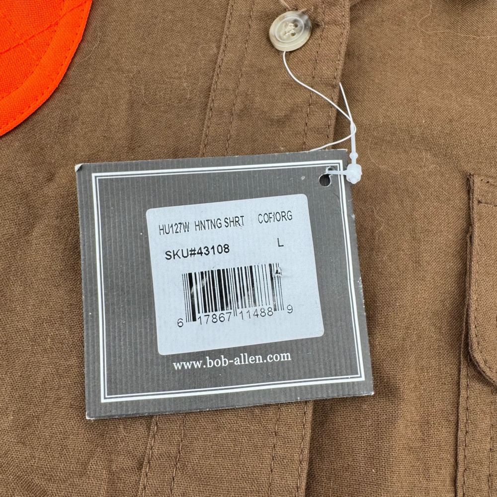 Bob Allen Hunting Shirt Womens L Brown Orange UglyDog Shooting HU127W New - Picture 7 of 12